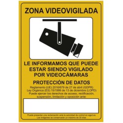 PLACA VIDEOVIGILANCIA 297 X 210 MM