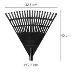 Rastrillo triangular de plastico