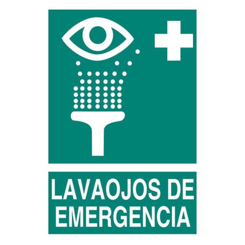 PLACA LUMINISCENTE LAVAOJOS EMERGENCIA 297 X 210