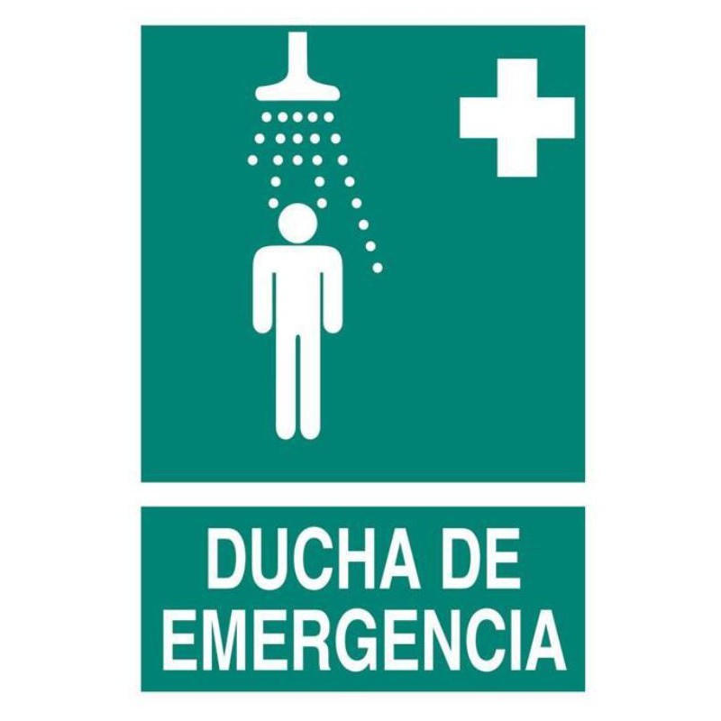 PLACA LUMINISCENTE DUCHA DE EMERGENCIA 297 X 210