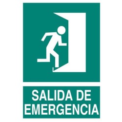 PLACA LUMINISCENTE SALIDA EMERGENCIA DERECHA 297 X 210 mm