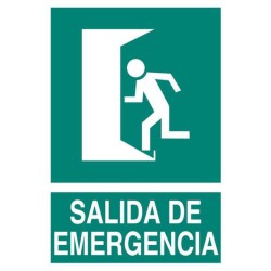 PLACA LUMINISCENTE SALIDA EMERGENCIA IZQUIERDAS 297  X 210 mm