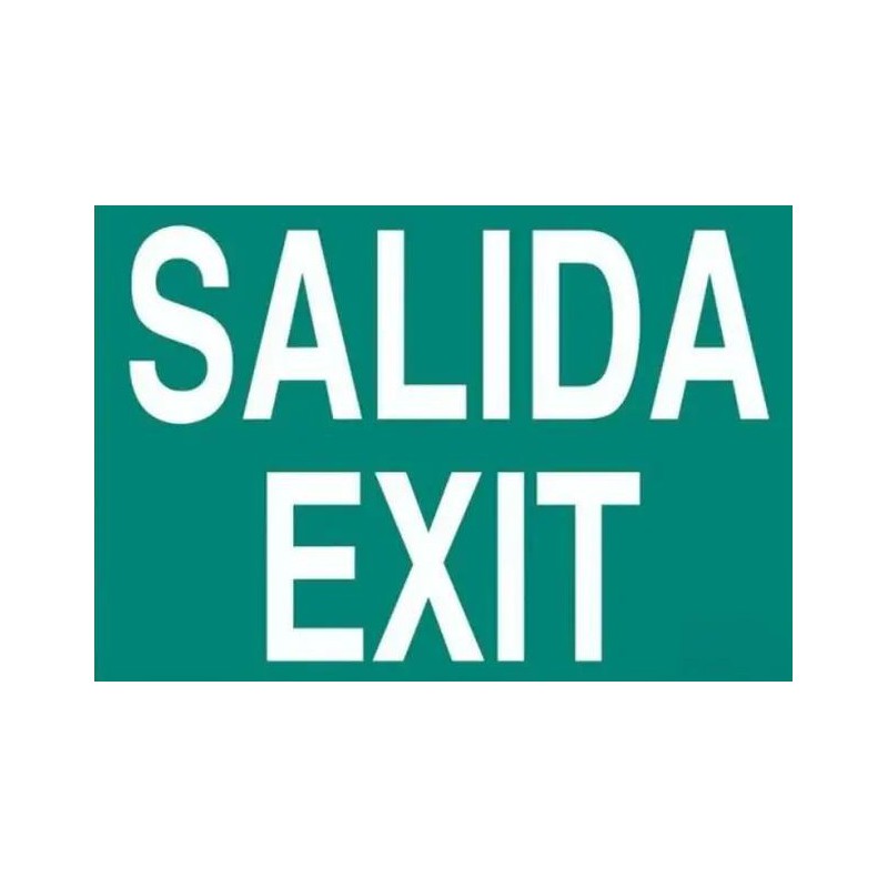 SEÑAL LUMINISCENTE SALIDA EXIT  297 X 210