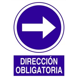SEÑAL DIRECCION OBLIGATORIA DERECHA 297 X 210 mm