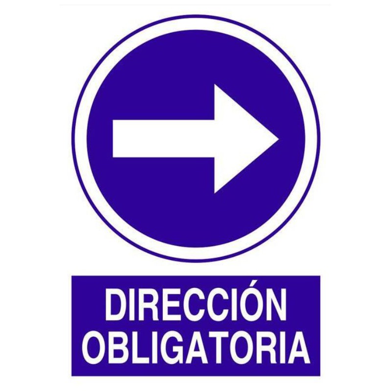 SEÑAL DIRECCION OBLIGATORIA DERECHA 297 X 210 mm