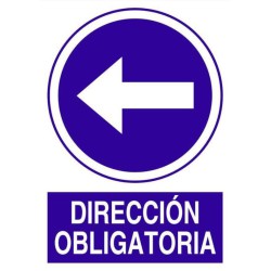 SEÑAL DIRECCION OBLIGATORIA IZQUIERDA 297 X 210 mm