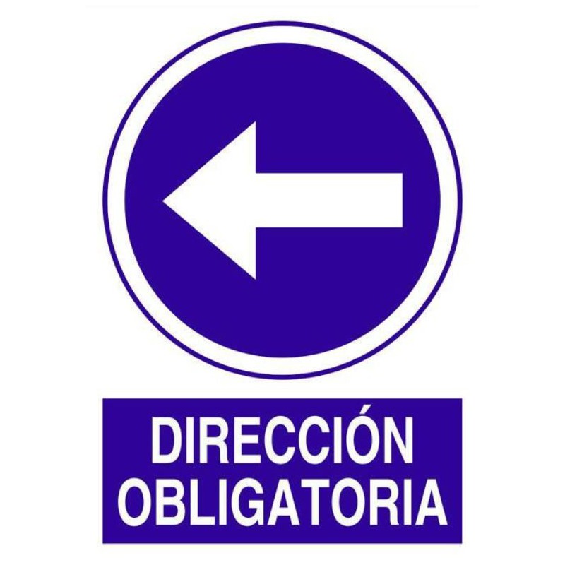 SEÑAL DIRECCION OBLIGATORIA IZQUIERDA 297 X 210 mm
