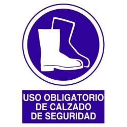 SEÑAL USO OBLIGATORIO CALZADO DE SEGURIDAD 297 X 210 mm
