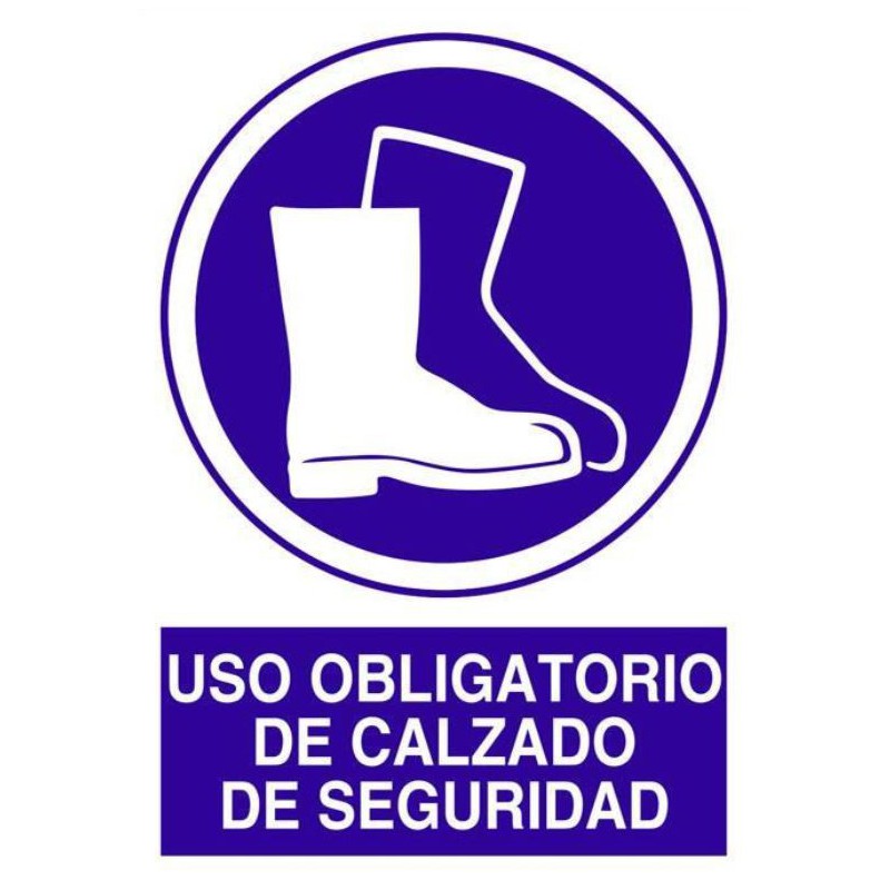 SEÑAL USO OBLIGATORIO CALZADO DE SEGURIDAD 297 X 210 mm