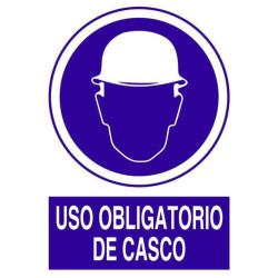 SEÑAL USO OBLIGATORIO DE CASCO 297 X 210 mm