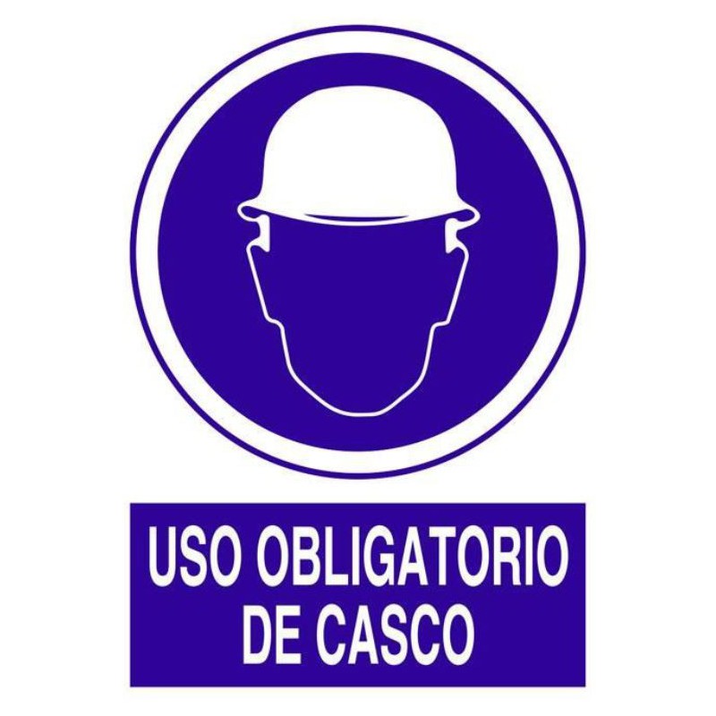 SEÑAL USO OBLIGATORIO DE CASCO 297 X 210 mm