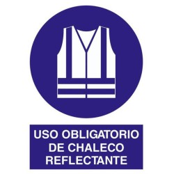 SEÑAL OBLIGATORIO DE CHALECO REFLECTANTE 297 X 210 mm