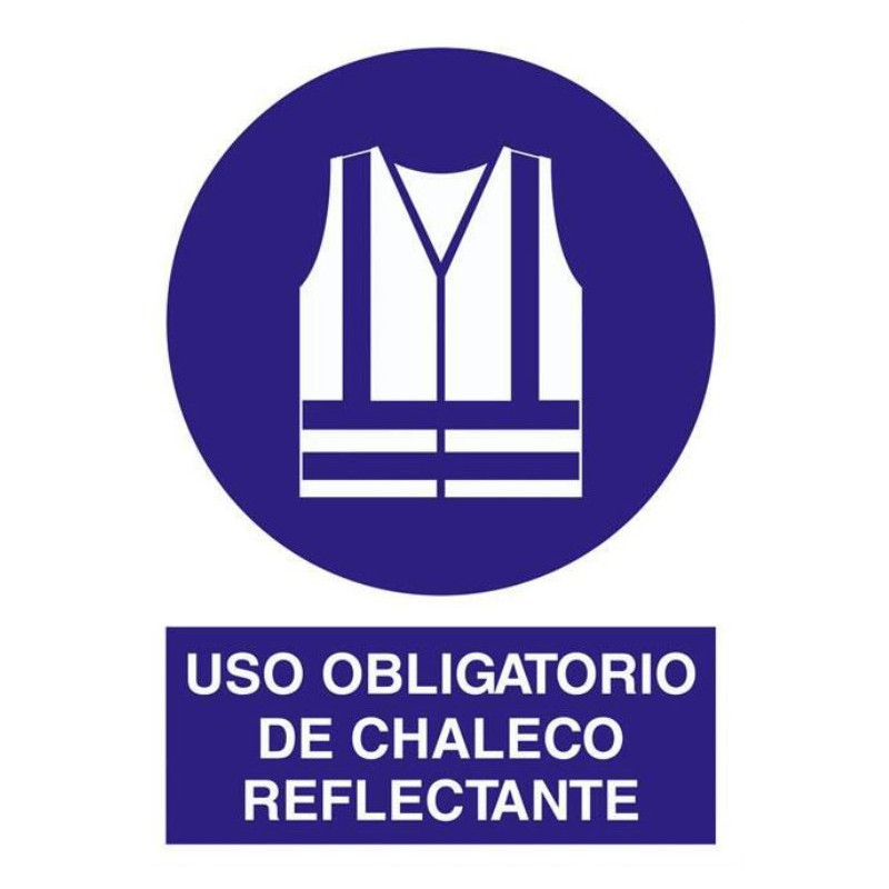 SEÑAL OBLIGATORIO DE CHALECO REFLECTANTE 297 X 210 mm