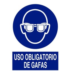 SEÑAL USO OBLIGATORIO DE GAFAS 297 X 210 mm