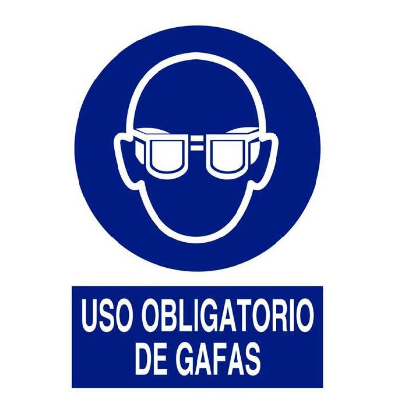 SEÑAL USO OBLIGATORIO DE GAFAS 297 X 210 mm