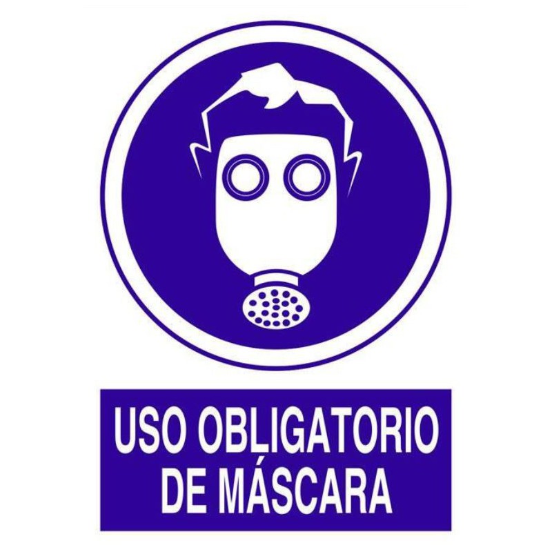 SEÑAL USO OBLIGATORIO DE MASCARA 297 X 210 mm