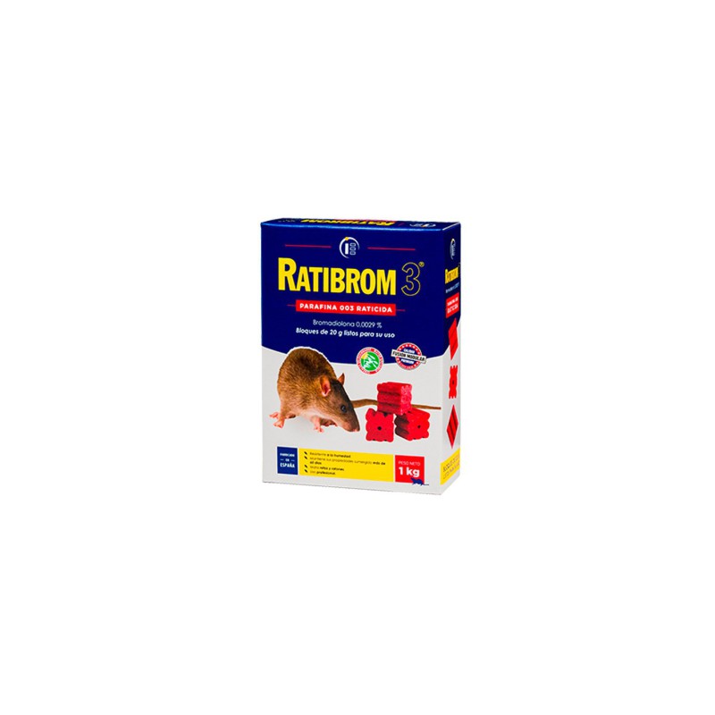 Comprar Ratibrom 3: Cebo Raticida Mata Ratas y Ratones