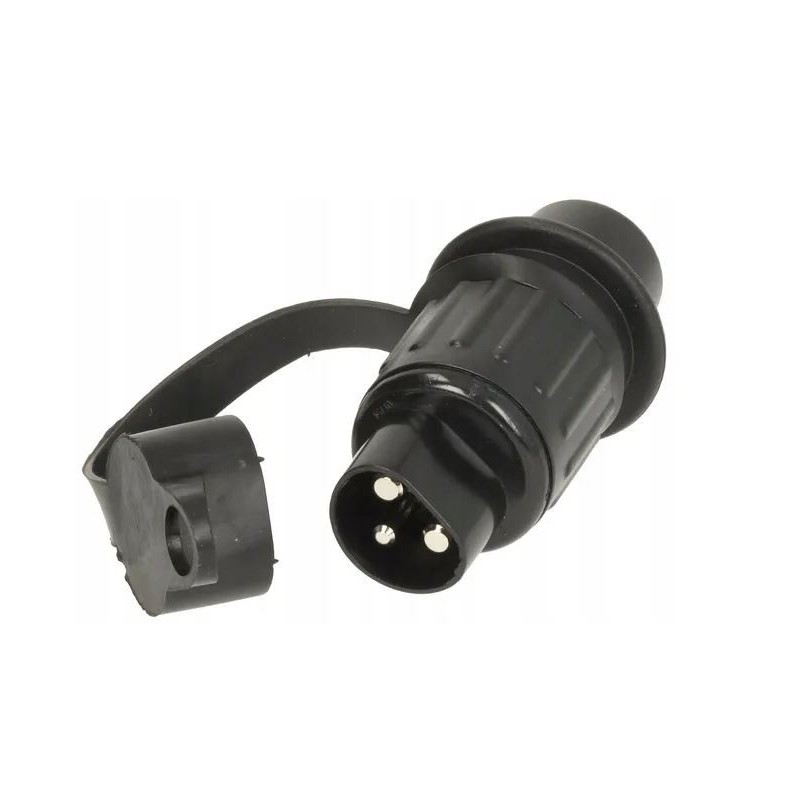 Enchufe Macho 3 Polos 12/24V Plástico