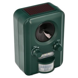 Ahuyentador Ultrasonidos Solar Animales con Sensor y LED