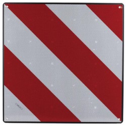 Placa V20 Carga Sobresaliente ABS Flexible 50x50 cm Homologada | Señal Reflectante para Carga Saliente