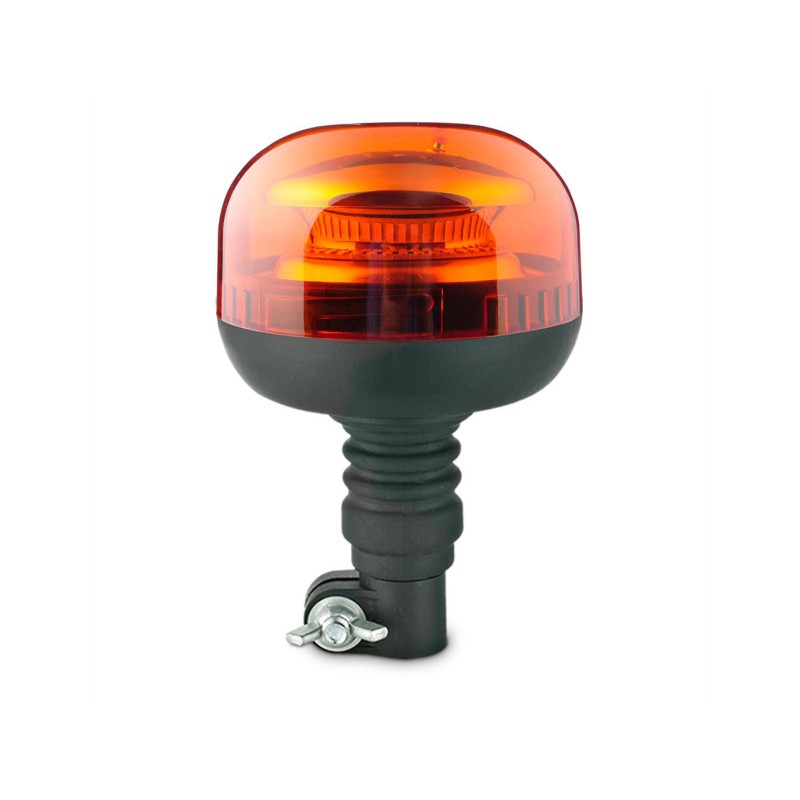 Rotativo LED Naranja  Tubular Flexible 45 LED 12-24V R65 – Base DIN Flexible