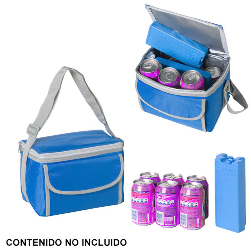 Bolsa Térmica 5 Litros Azul | Nevera Portátil con Bandolera y Bolsillos