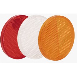 Catadióptrico Redondo 60mm con Adhesivo Fuerte Homologado - Rojo Ámbar Blanco