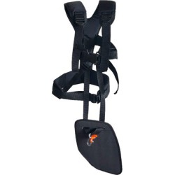 Arnés profesional para desbrozadora Pattones Robert's. Talla única ajustable, alta visibilidad, reflectante y acolchado ergonómi