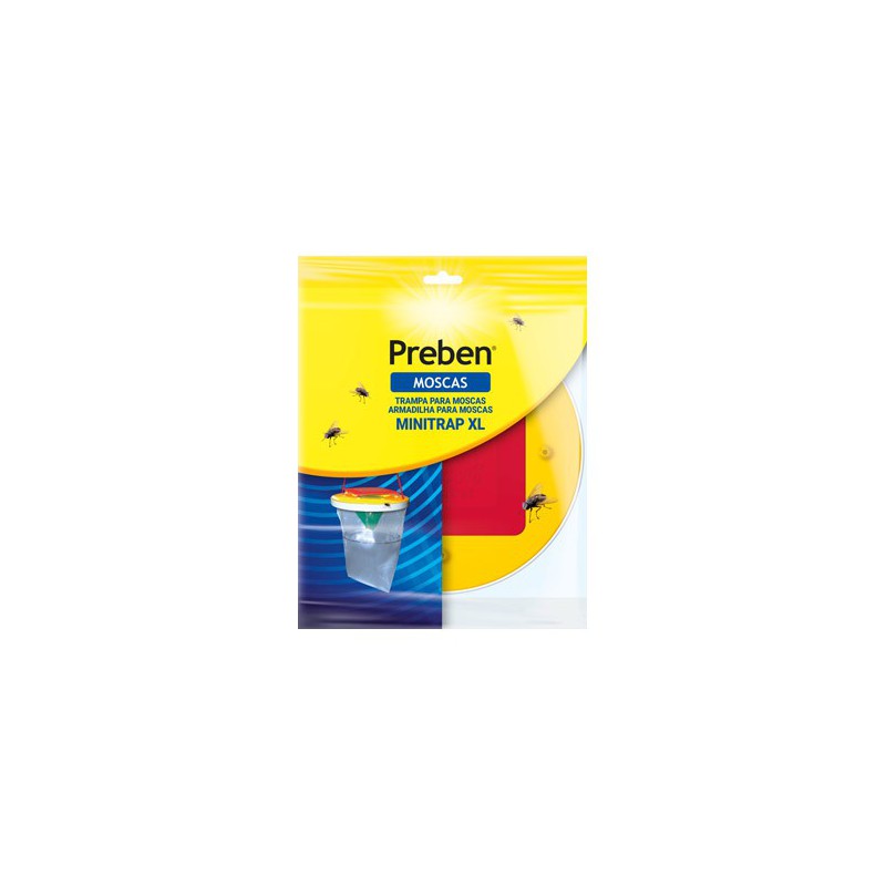 Preben Moscas Minitrap XL | Trampa Adhesiva para Moscas 130g