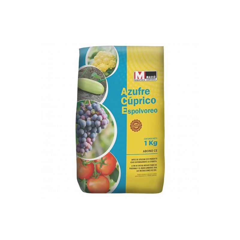 Azufre Cúprico Espolvoreo 1 Kg Massó |Corrector de Cobre