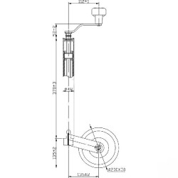 Rueda Jockey apoyo para remolques de 750 kg